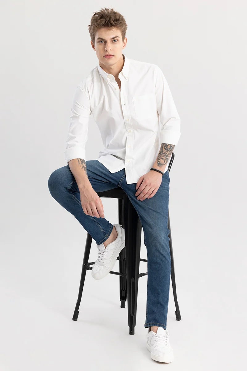 سنيتش قميص شيرتولو أبيض سادة - Image 3